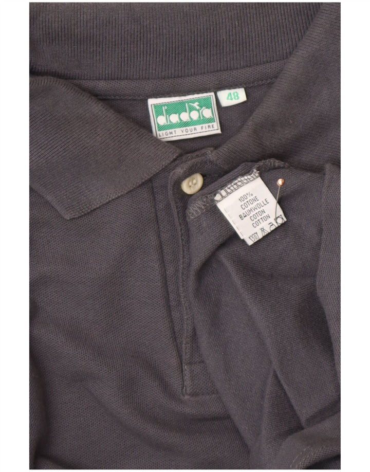 Camisa polo masculina de manga comprida DIADORA IT 48 algodão cinza médio