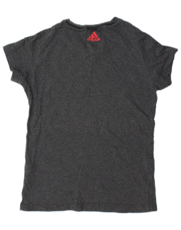 Camiseta Adidas Feminina Graphic Top UK 8/10 Pequena Cinza Algodão