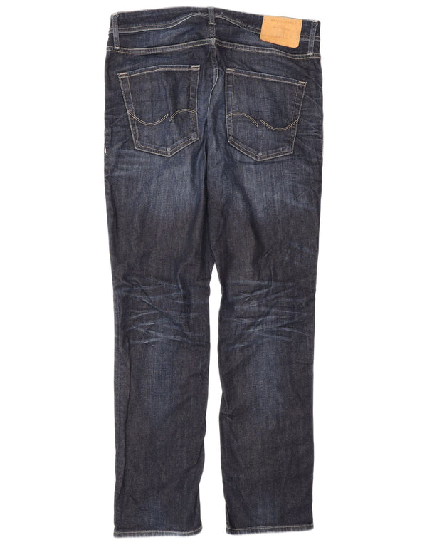 Jack & Jones Mens Clark Regular Fit Jeans Reta W33 L32 Azul Marinho