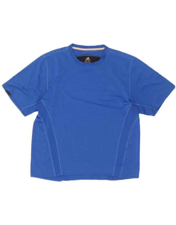 Adidas Mens T-Shirt Top 2XL Blue Colourblock