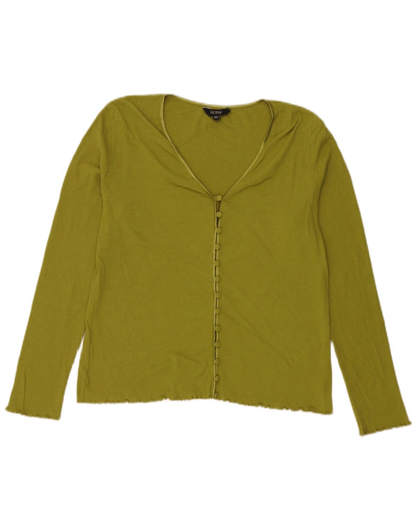 Suéter cardigã feminino Hobbs UK 18 XL algodão verde