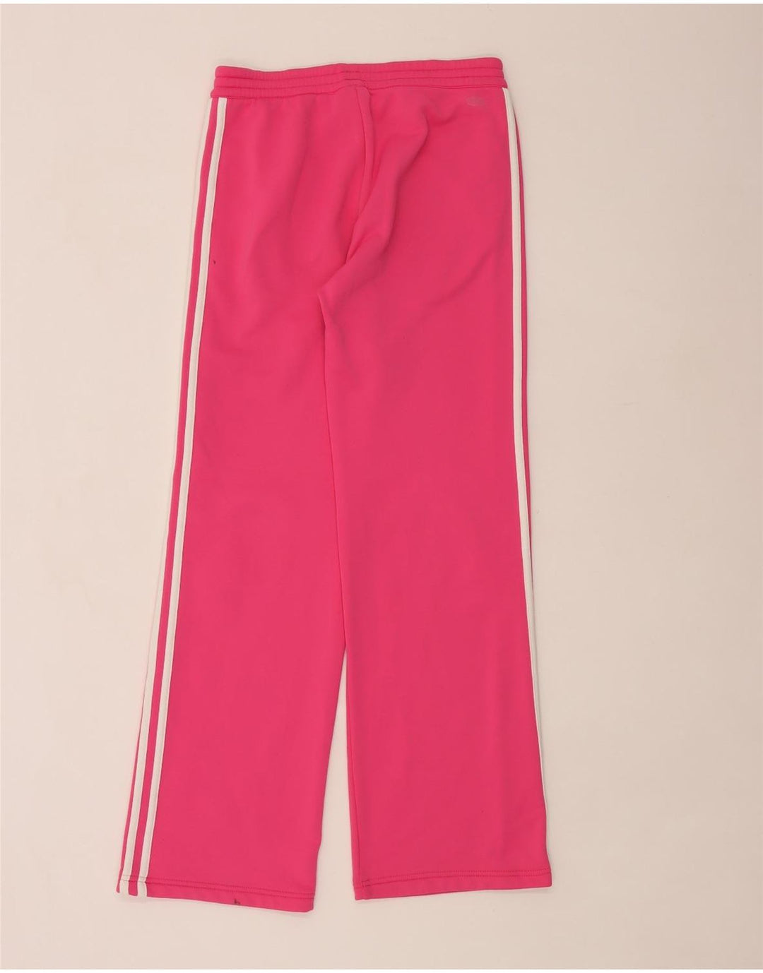 Calça de treino reta feminina Adidas UK 10 poliéster rosa pequeno