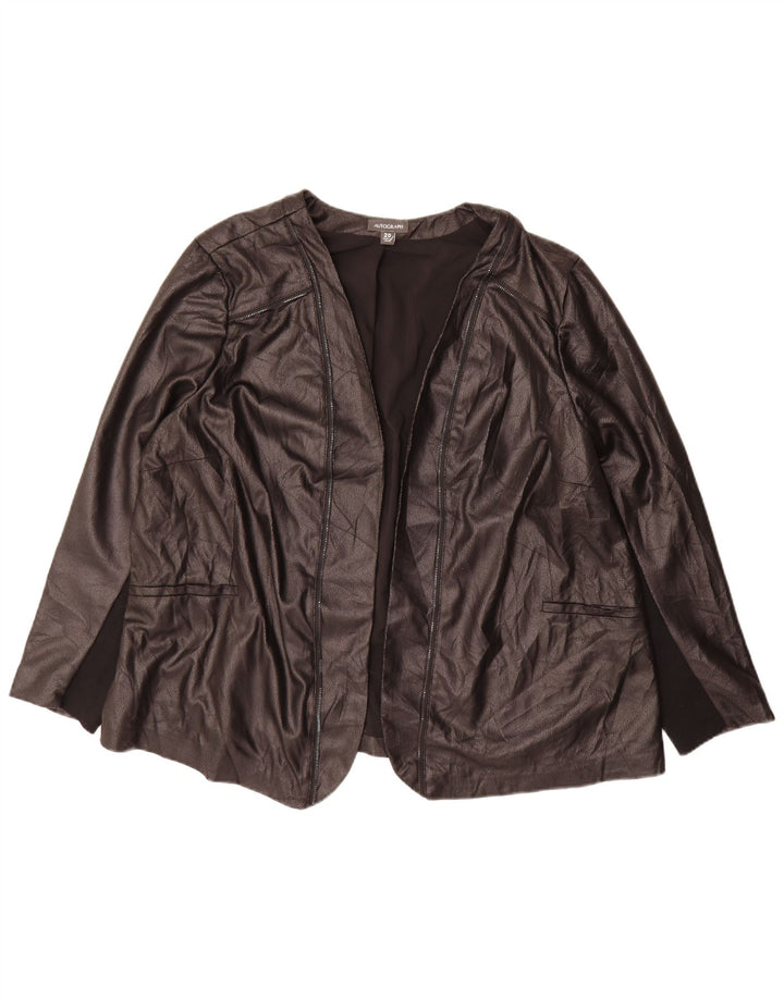 Jaqueta Marks & Spencer Autograph Open Blazer Feminina Reino Unido 20 2XL Preta
