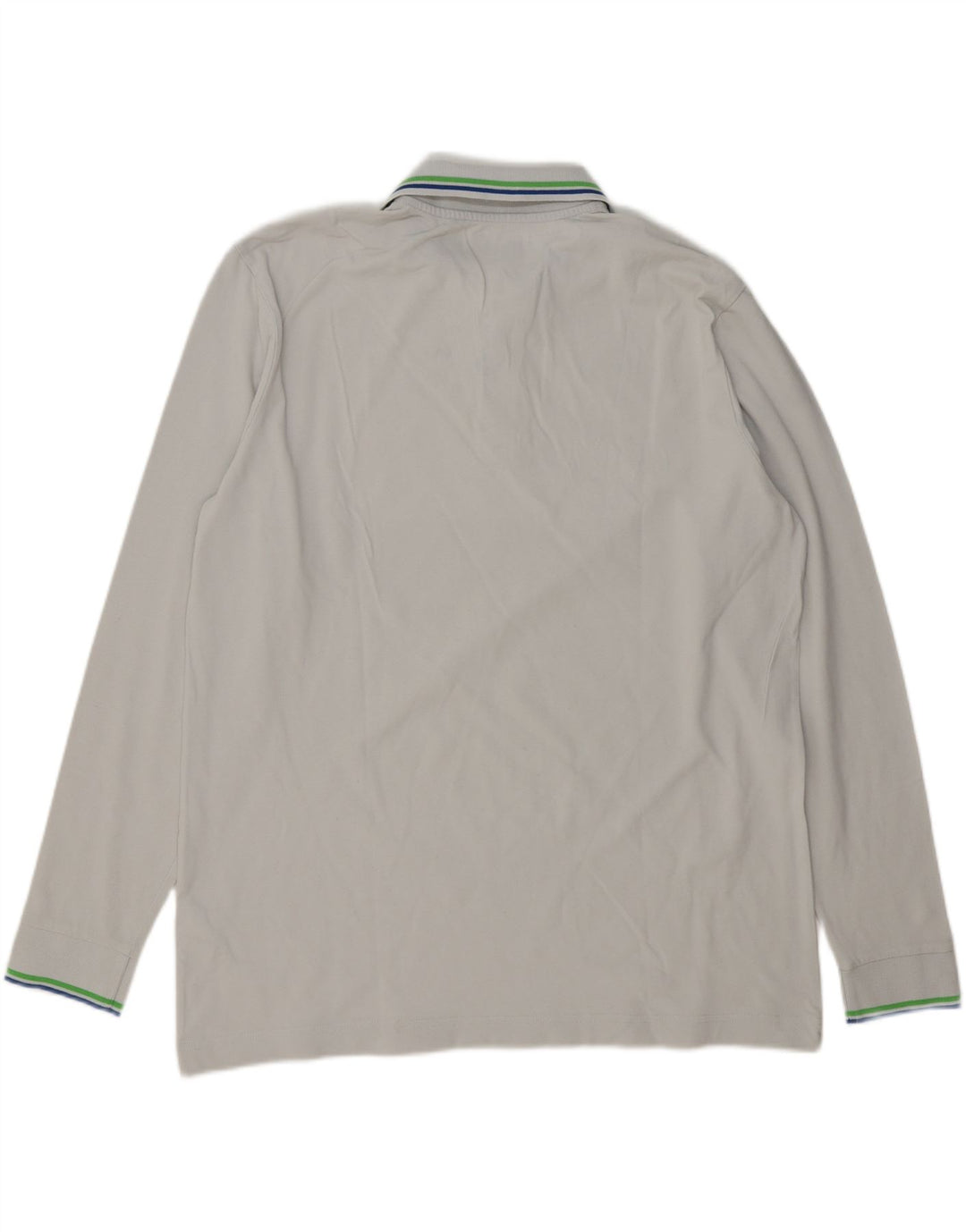 KAPPA Mens Long Sleeve Polo Shirt XL Off White Cotton Vintage Kappa and Second-Hand Kappa from Messina Hembry 
