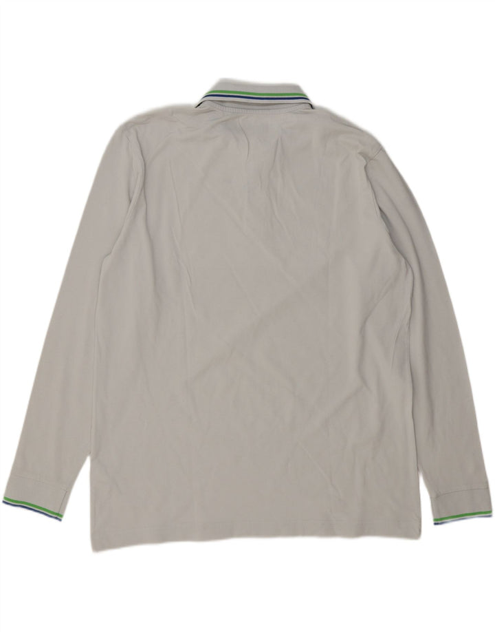 KAPPA Mens Long Sleeve Polo Shirt XL Off White Cotton Vintage Kappa and Second-Hand Kappa from Messina Hembry 
