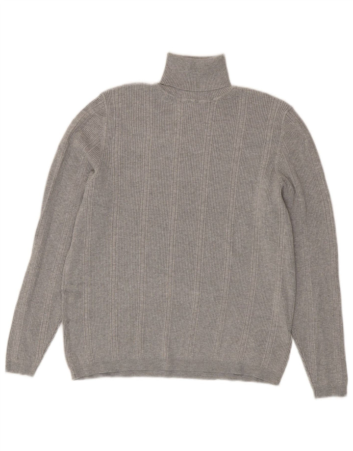 Suéter feminino Marks & Spencer com gola redonda Reino Unido 18 XL Viscose cinza