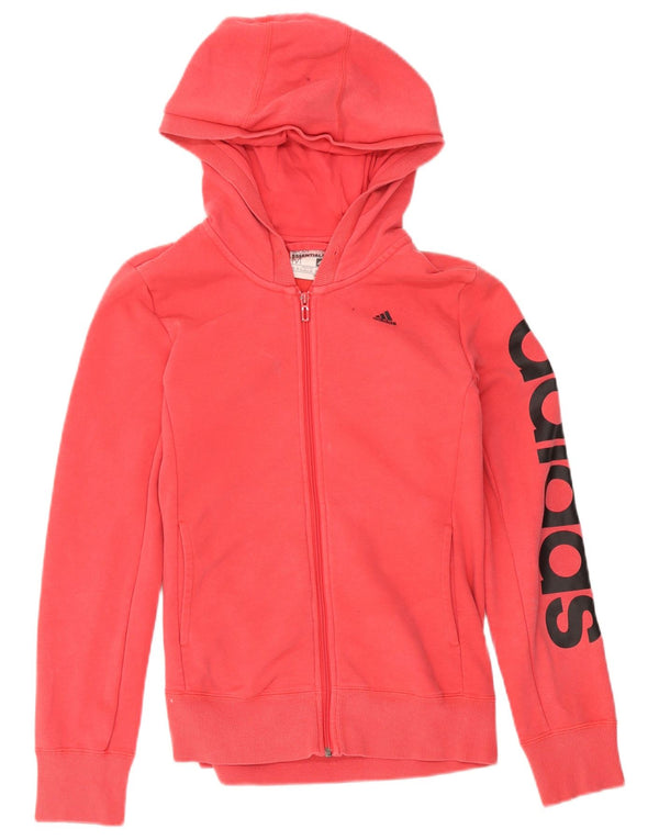 Suéter Adidas Feminino Climalite Graphic Zip com capuz UK 12/14 Médio Rosa