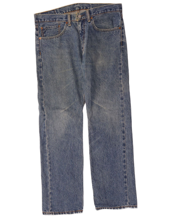 Levi's Masculino 505 Straight Jeans W34 L30 Azul Algodão