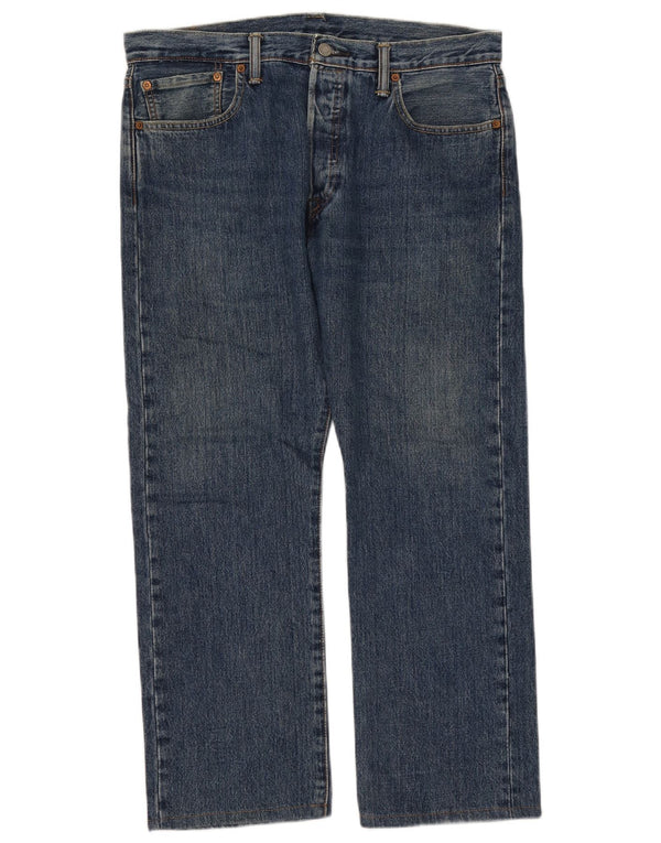 Calça jeans masculina Levi's 501 Straight W34 L26 azul algodão