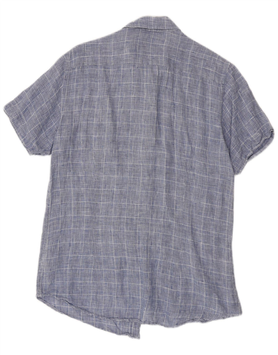 Camisa masculina de manga curta Best Company azul médio Houndstooth