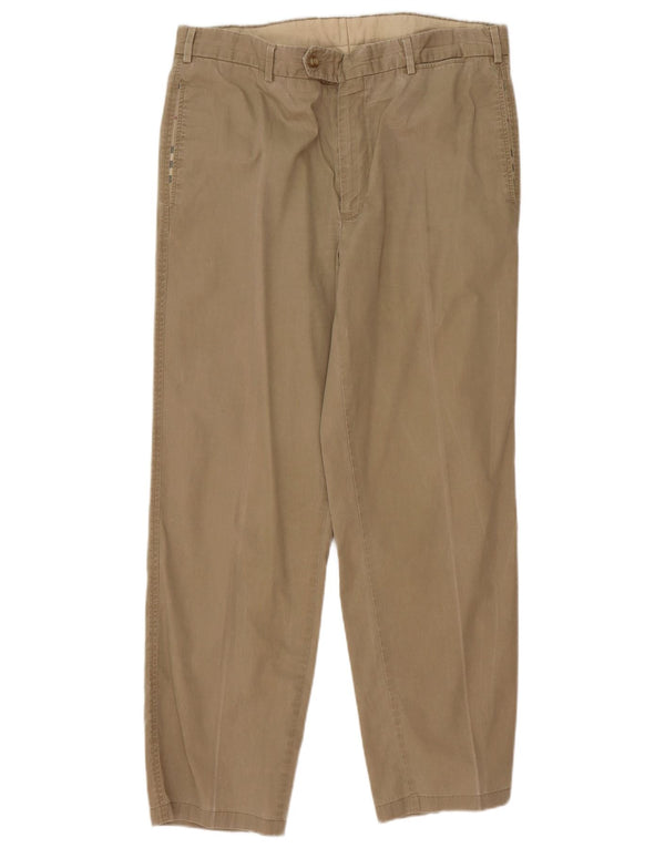 Burberry Mens Tapered Chino Calças IT 54 XL W38 L30 Algodão Bege