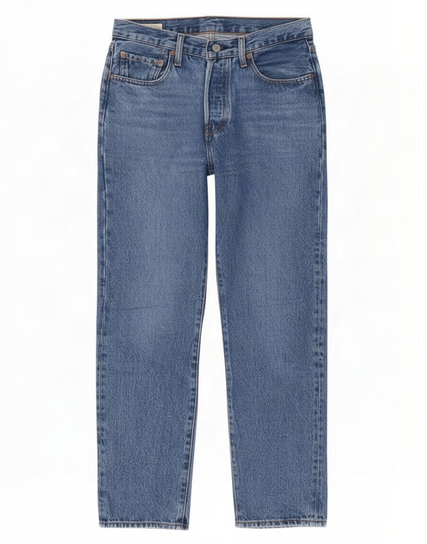 Calça jeans masculina Levi's 501 High Rise Straight W27 L28 azul algodão