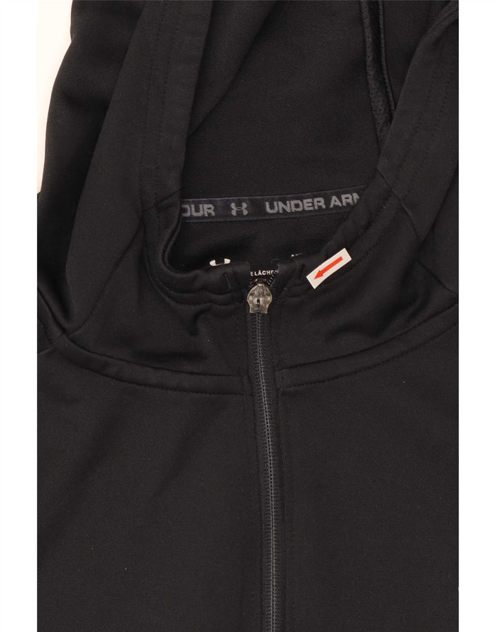 Suéter masculino Under Armour com capuz e zíper médio preto