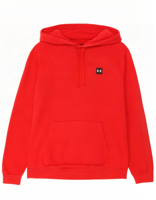 Under Armour Mens Loose Fit Hoodie Jumper Grande Algodão Vermelho
