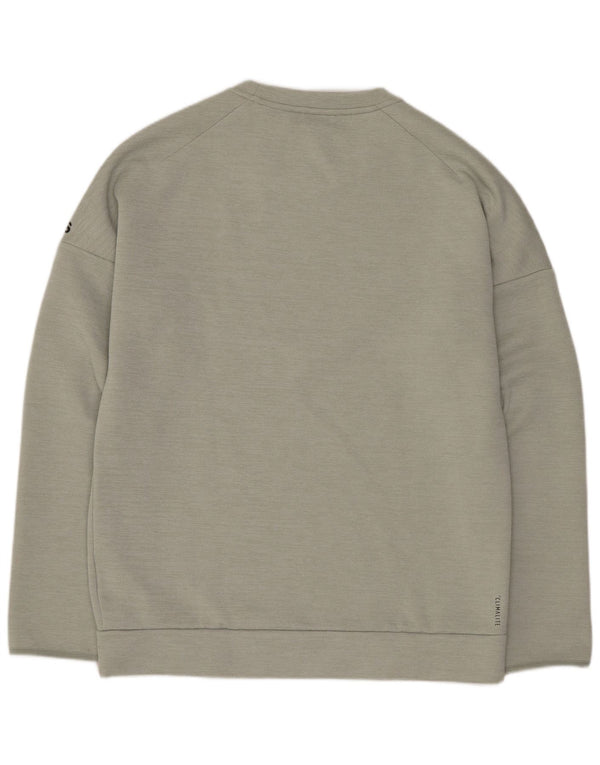 Adidas Mens Graphic Regular Fit Moletom Jumper Verde Médio Poliéster