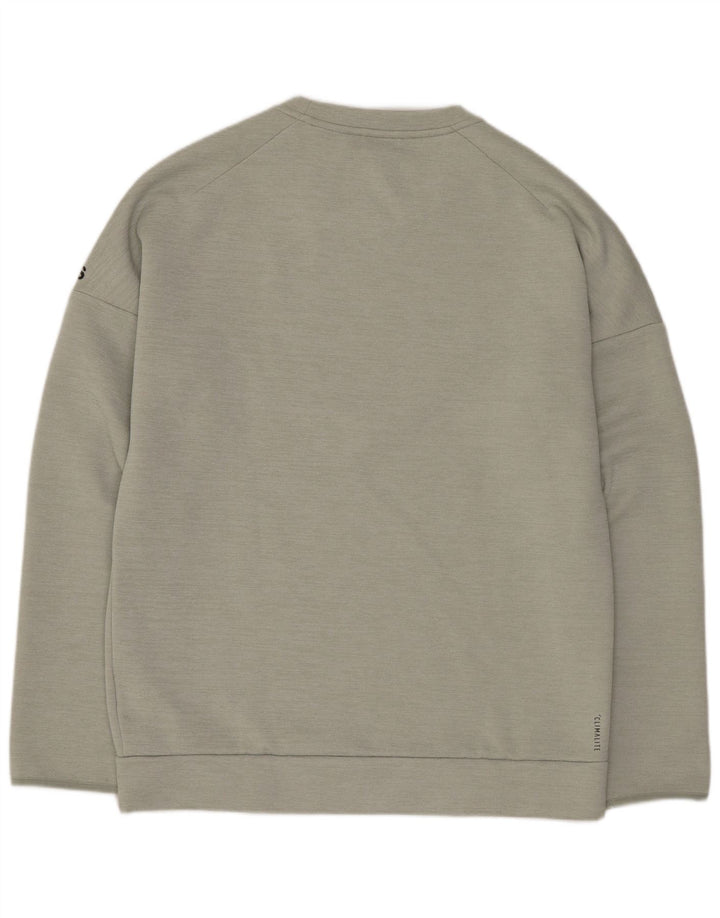Adidas Mens Graphic Regular Fit Moletom Jumper Verde Médio Poliéster