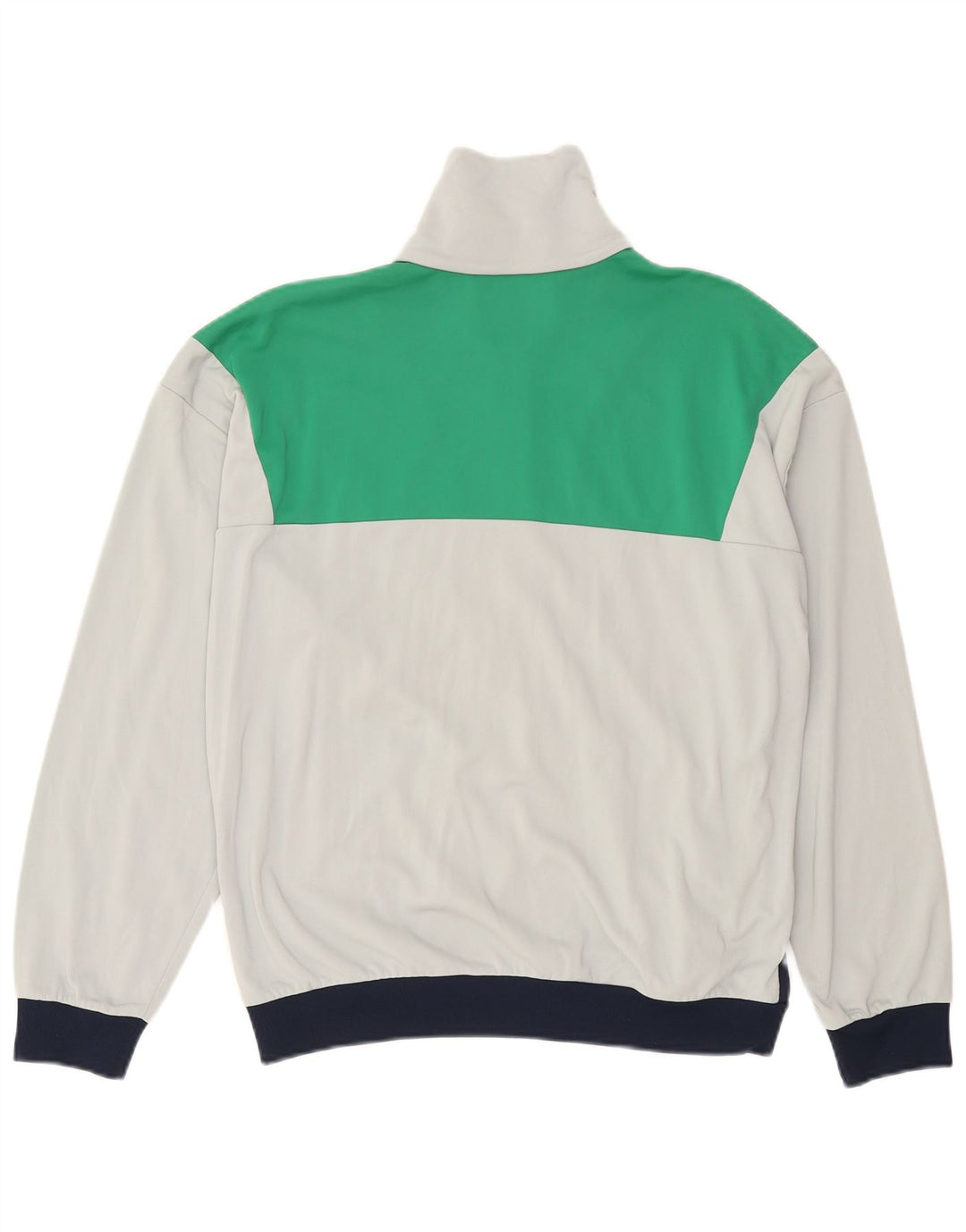 Jaqueta superior de agasalho masculino vintage grande poliamida colorblock branca