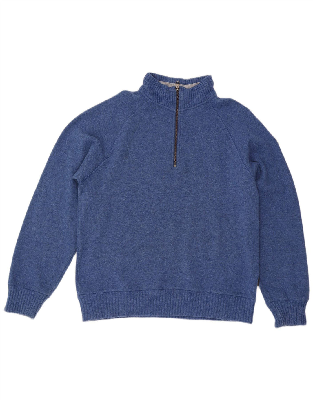 Suéter masculino INVICTA com zíper e gola grande de lã azul