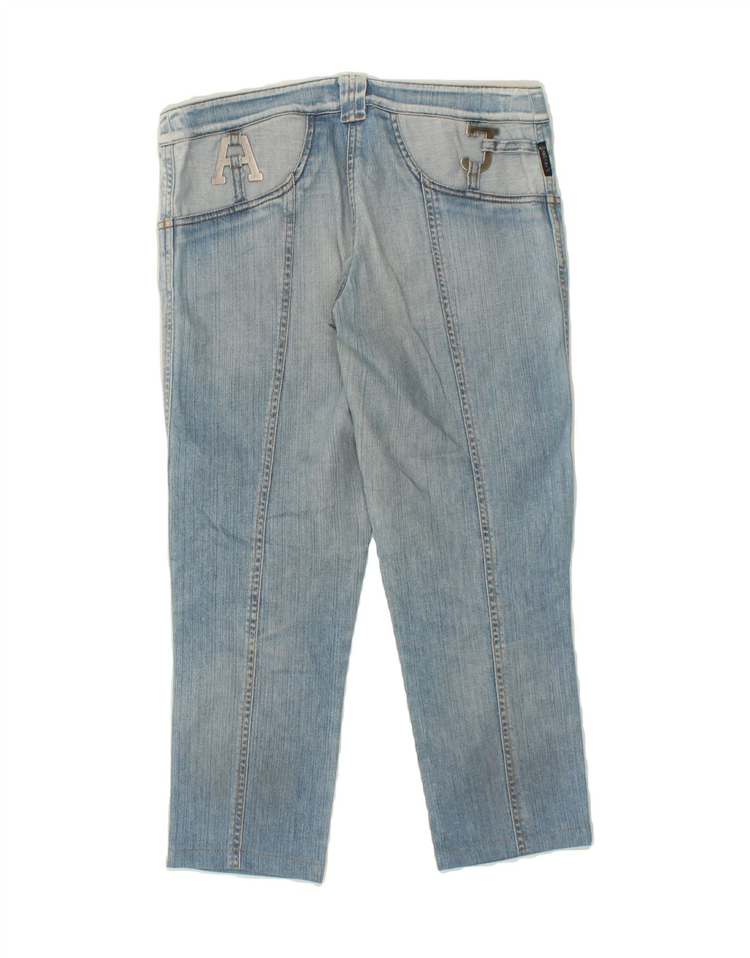 ARMANI Womens Tapered Cropped Jeans W28 L25 Blue Cotton Vintage Armani and Second-Hand Armani from Messina Hembry 