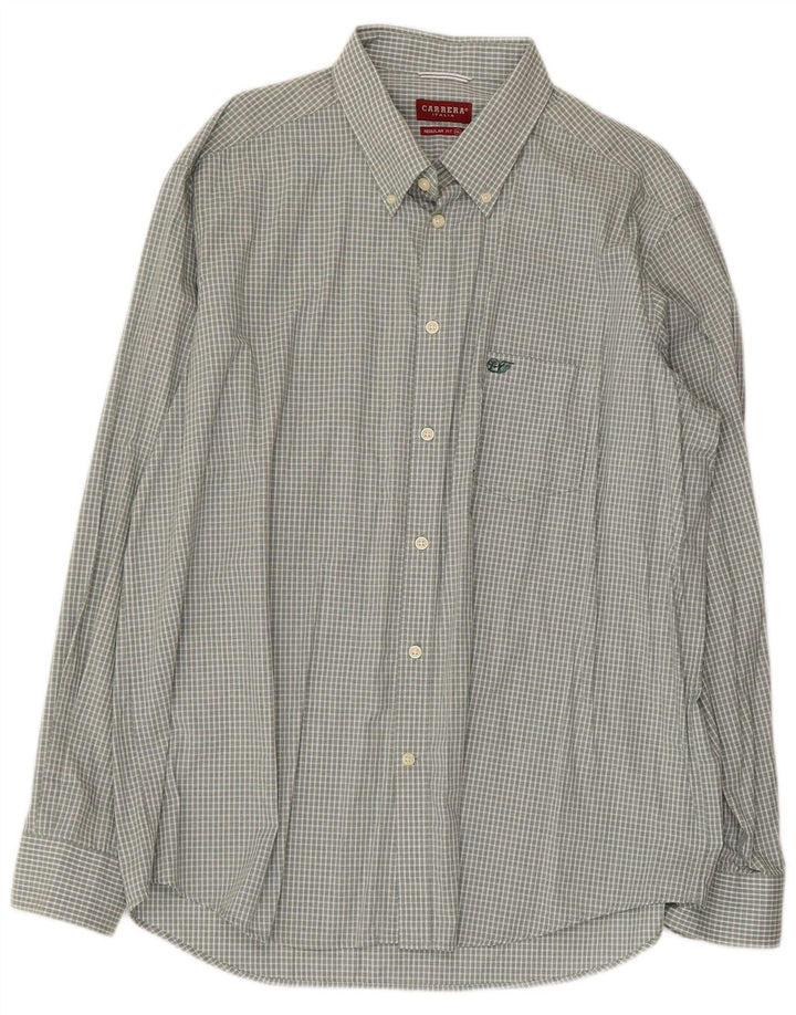 CARRERA Camisa masculina VERONA Regular Fit 2XL algodão xadrez verde