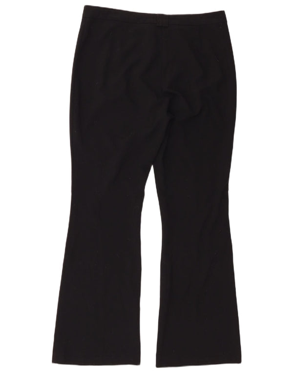 Calça feminina Marks & Spencer Bootcut Suit Reino Unido 12 Médio W32 L30 Preta
