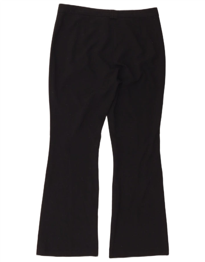 Calça feminina Marks & Spencer Bootcut Suit Reino Unido 12 Médio W32 L30 Preta