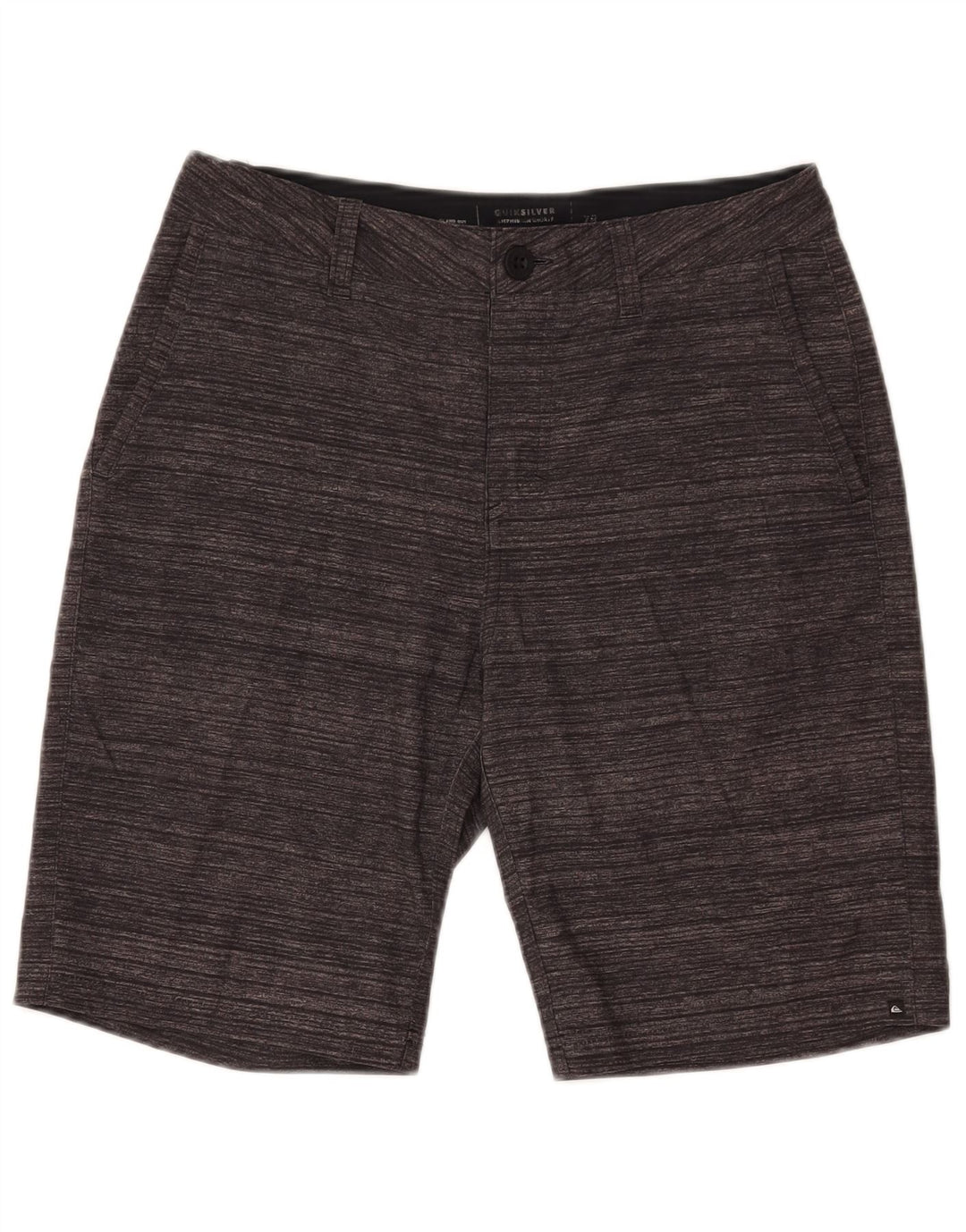Quiksilver Mens Chino Shorts W28 Pequeno Poliéster Listrado Cinza