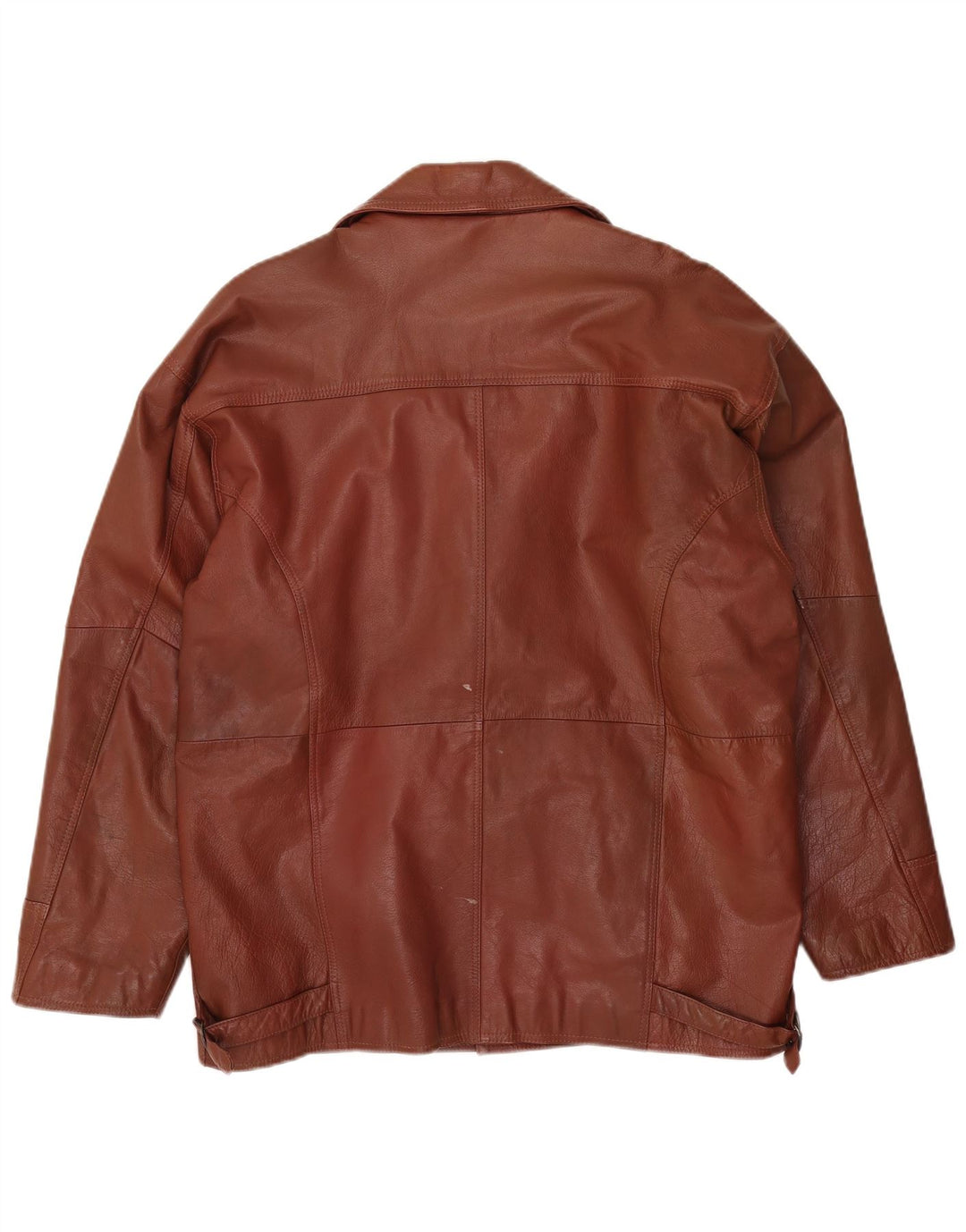 Jaqueta de couro masculina vintage UK 40 grande marrom
