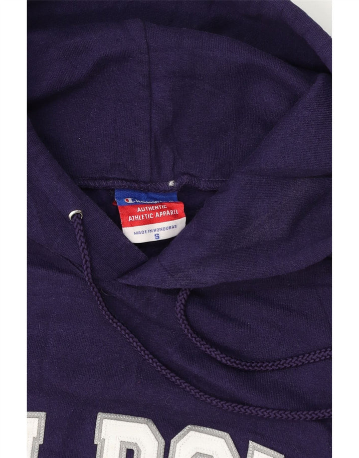 CHAMPION Mens Cal Poly Graphic Hoodie Jumper Small Purple Cotton Vintage Champion and Second-Hand Champion from Messina Hembry 