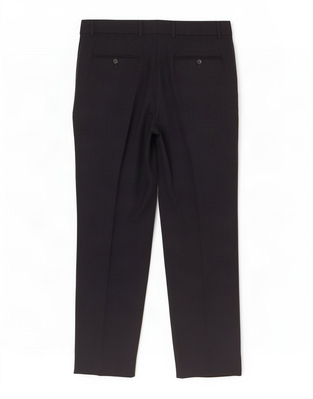 Zara Calça masculina reta de terno UE 44 grande W34 L29 azul marinho poliéster