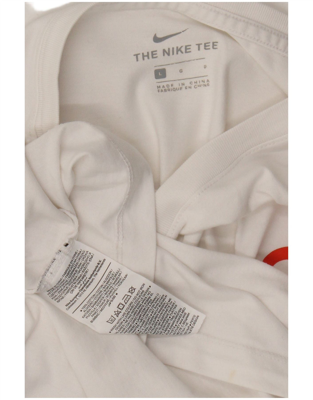 Camiseta gráfica masculina Nike grande algodão branco