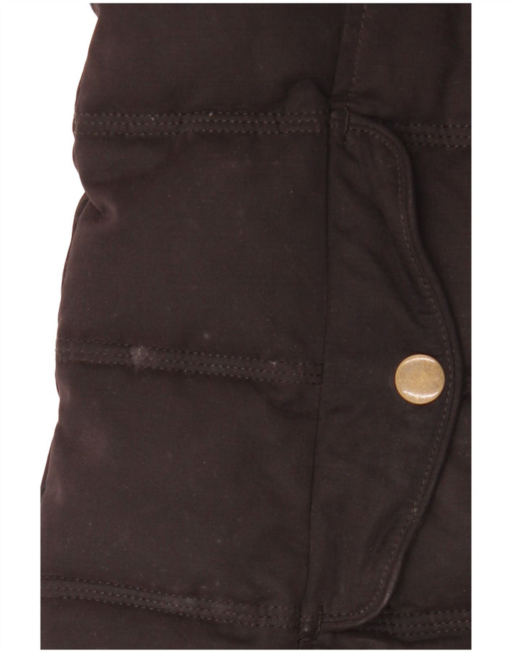 Jaqueta acolchoada feminina Weird Fish UK 12 poliéster preto médio