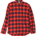 Tommy Hilfiger Camisa masculina de flanela xadrez regular de ajuste médio xadrez vermelho