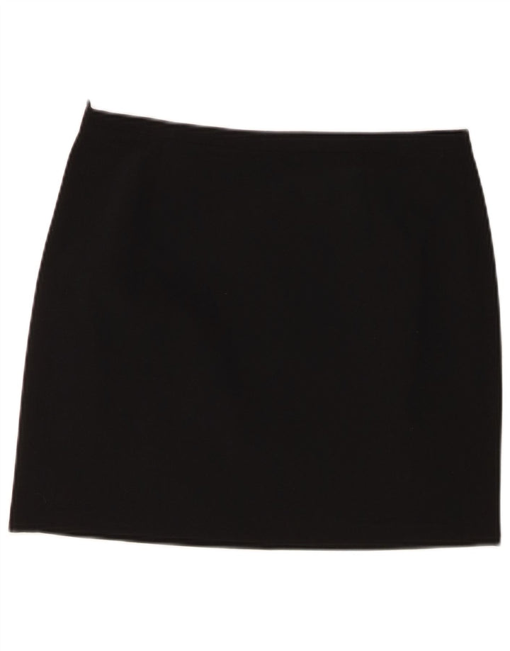 Mini saia feminina Pinko UK 12 médio W30 poliéster preto
