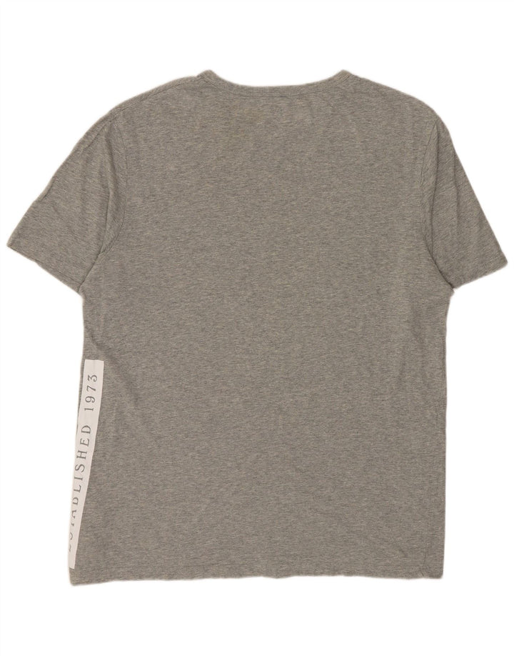 Camiseta masculina TIMBERLAND Regular Fit Graphic Top cinza médio algodão manchado