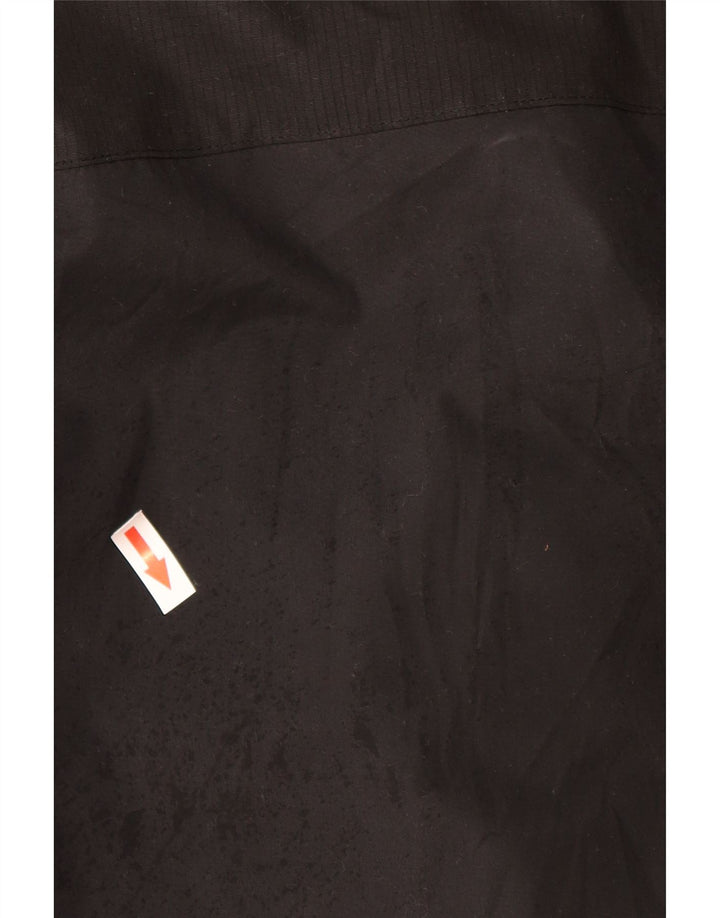 Jaqueta Parka masculina vintage com capuz UK 38 nylon preto médio