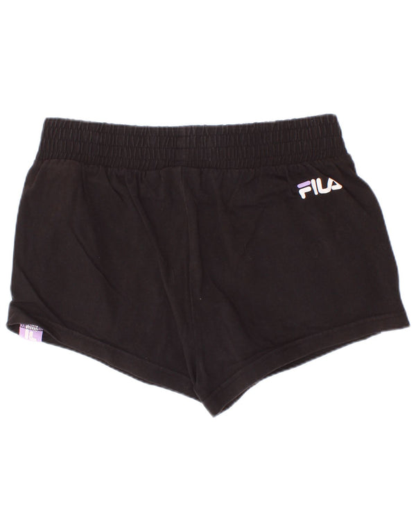 Fila Shorts esportivos gráficos para meninas 11-12 anos preto algodão colorblock