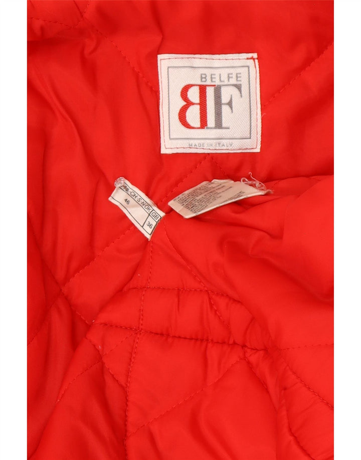 Belfe & Belfe Jaqueta masculina acolchoada de ajuste solto Reino Unido 36 pequena vermelha