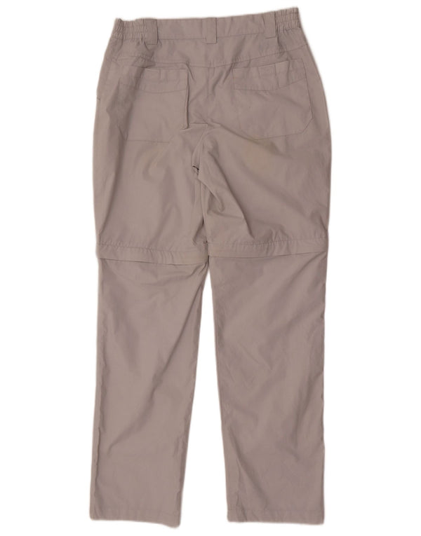 Calça chino reta feminina Mountain Warehouse UK 10 pequena W30 L31 cinza