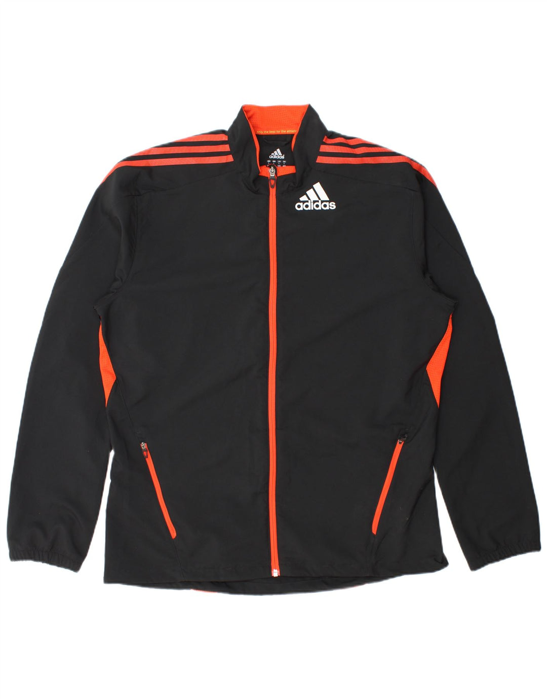 Adidas Mens Climalite Tracksuit Top Jacket Grande Preto Colorblock