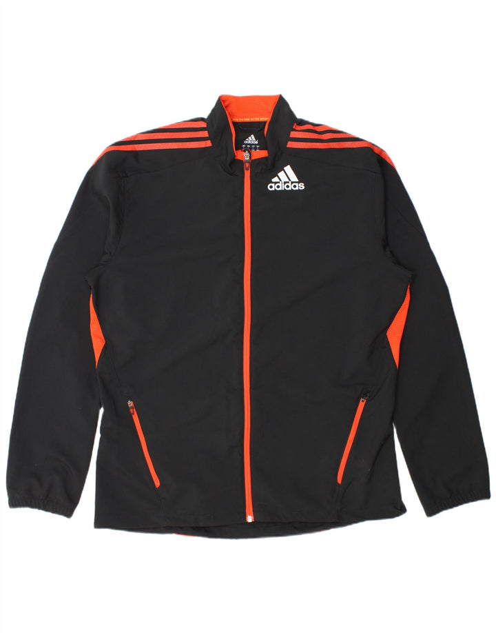 Adidas Mens Climalite Tracksuit Top Jacket Grande Preto Colorblock
