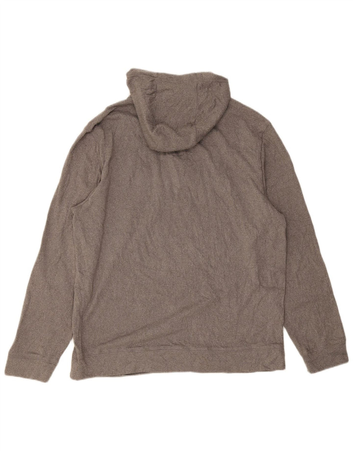 Suéter masculino com capuz de água salgada IZOD grande poliéster cinza