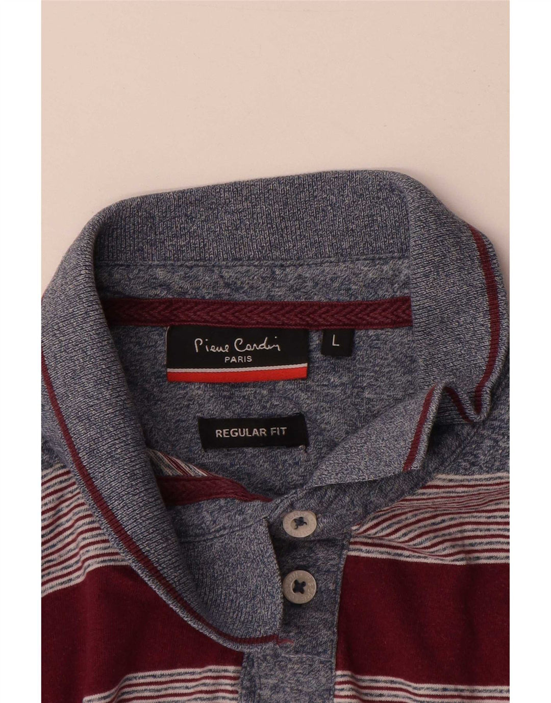 Camisa polo masculina Pierre Cardin Regular Fit grande listrada multicolorida