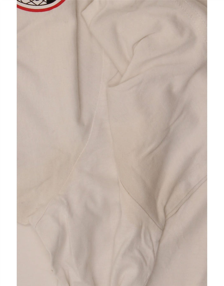 Diesel Camiseta masculina gráfica Top médio algodão branco