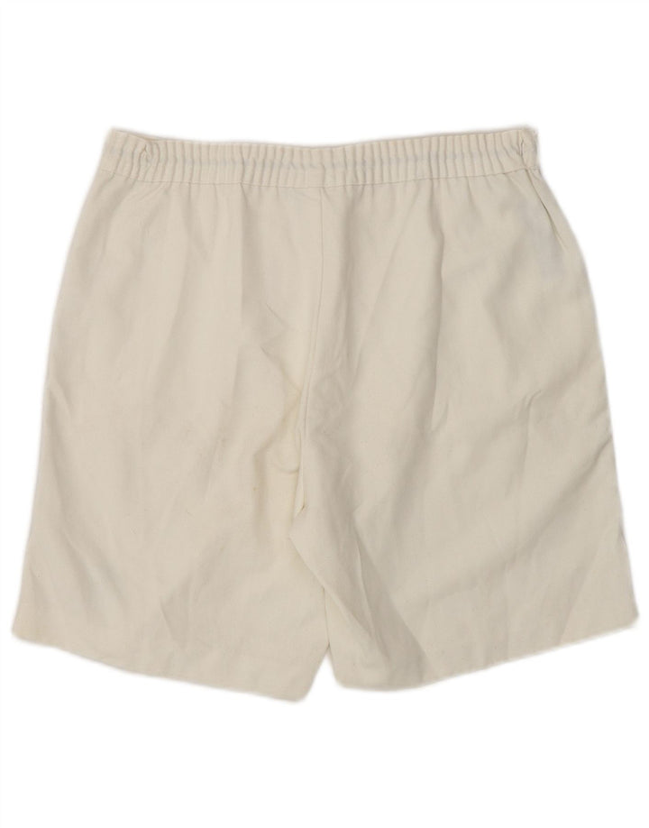 Sergio Tacchini Shorts feminino casual IT 46 grande W32 branco colorblock