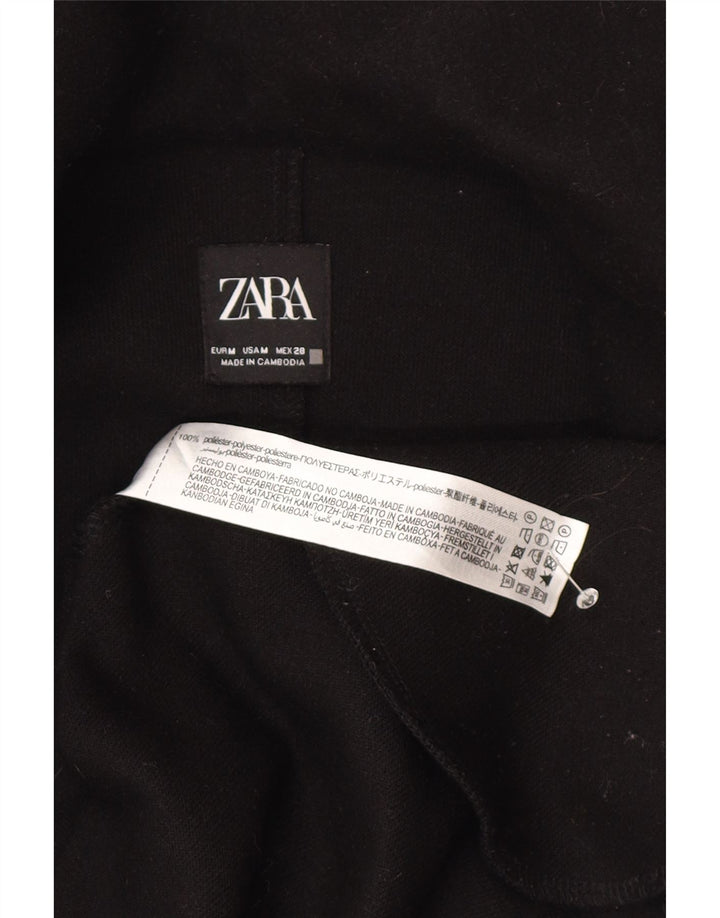 Sobretudo aberto feminino Zara UK 14 poliéster preto médio