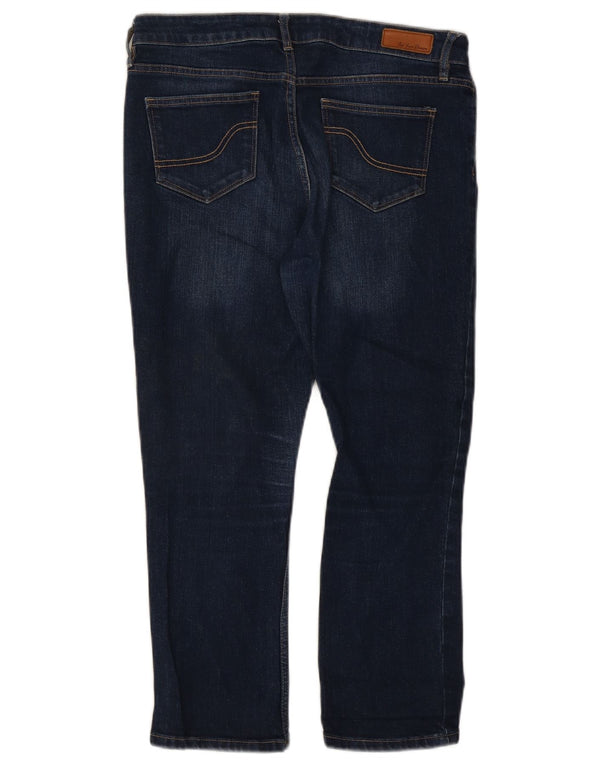 Calça jeans feminina Fat Face UK 12 médio W30 L23 algodão azul marinho