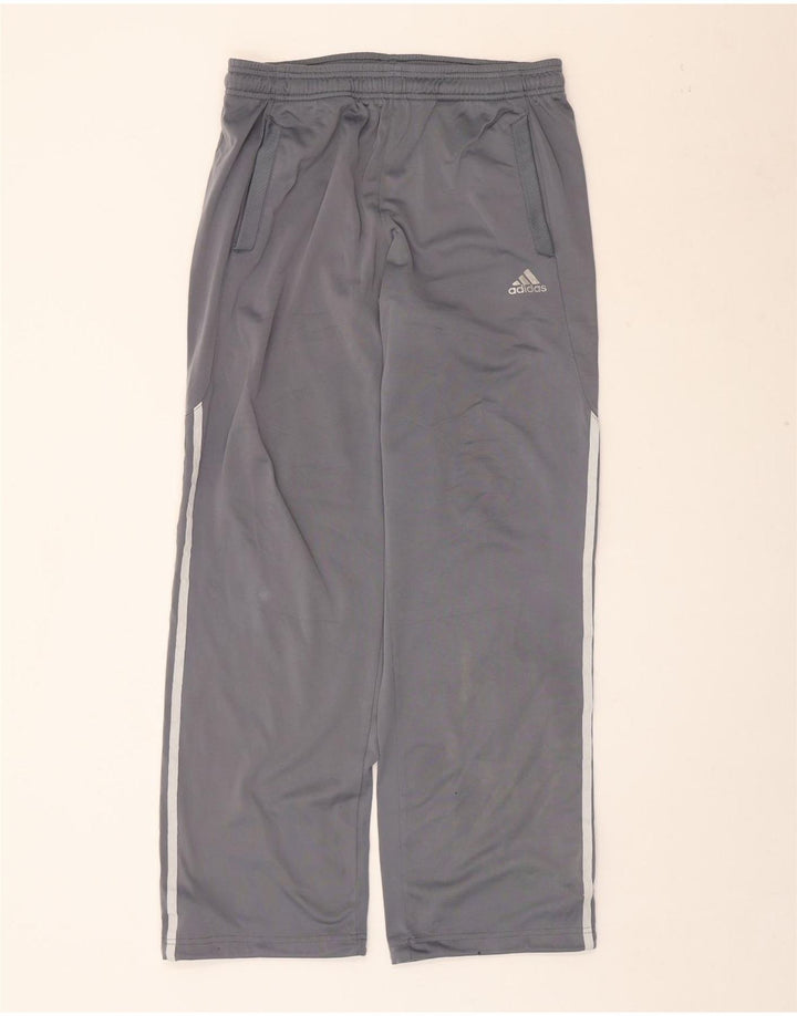 Calça de treino masculina Adidas pequena cinza poliéster
