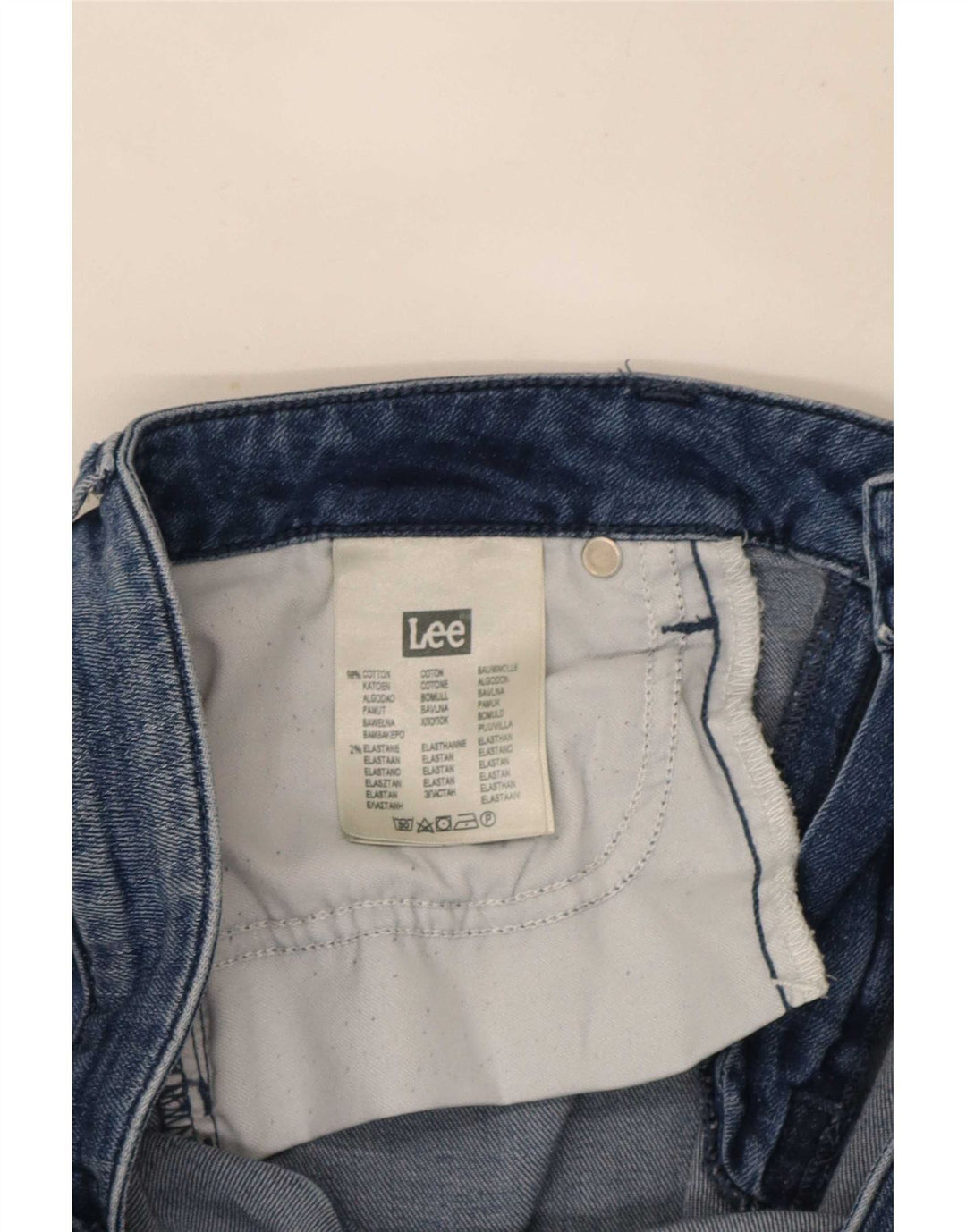 Lee Womens Elly Slim Jeans W31 L31 Azul Algodão