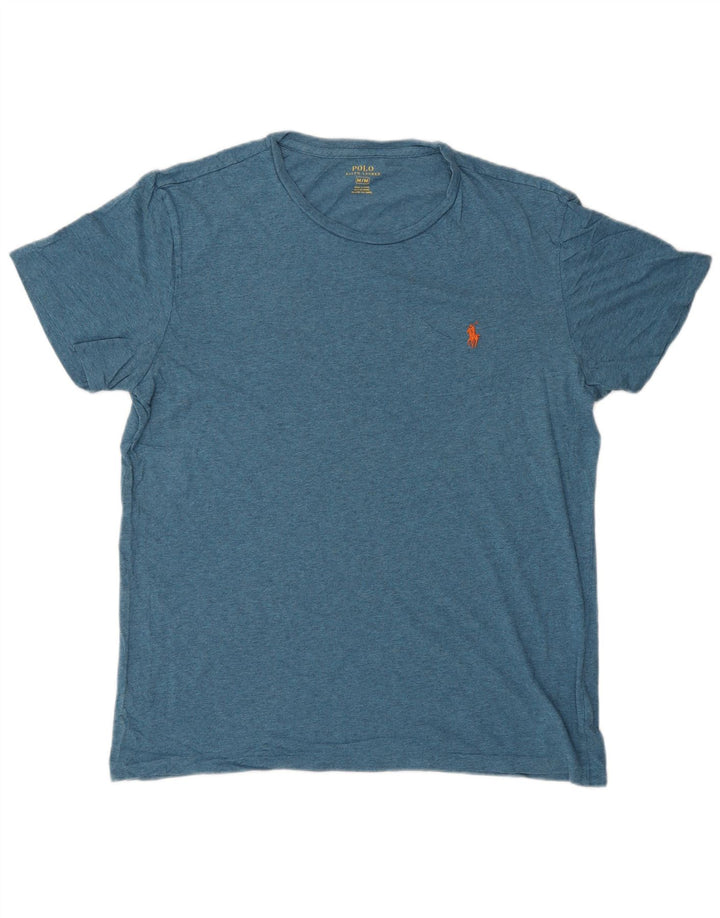 Camiseta masculina POLO RALPH LAUREN Top médio algodão azul